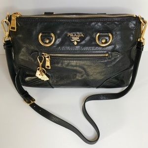 PRADA LEATHER CROSSBODY BAG